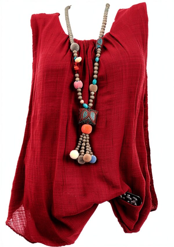 Camicie Larghe Gilet Camicetta più Cotone Ampio Senza Maniche in Lino t-Shirt da Donna Canotte da Donna Camicetta da Donna Camicie Cotone Maniche Lunghe-1