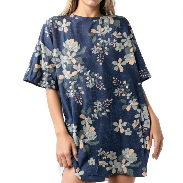 T-Shirt Oversize a Maniche Corte da Donna con Stampa, Tuniche morbide, Girocollo, Casual, morbide, Top Maglietta Scritta Personalizzata Maglietta Coreana Donna T-Shirt Donna Bianca-3