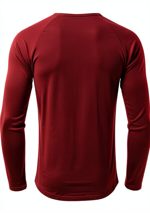 T-Shirt da Uomo Camicia Slim Fit Girocollo Basic Bottoni Manica Lunga Top alla Moda Camicie Casual T-Shirt Tinta Unita con Scollo a V vestibilità Regolare Tinta Unita Top in Cotone con Bottoni-1