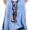 Camicie Larghe Gilet Camicetta più Cotone Ampio Senza Maniche in Lino t-Shirt da Donna Canotte da Donna Camicetta da Donna Camicie Cotone Maniche Lunghe-1