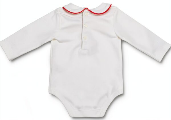 THUN, Body 'Il mio Primo Natale' di Colore Bianco in 100% Cotone con Iconico Orsetto Thun, Linea OVS, 3-6 Mesi-1