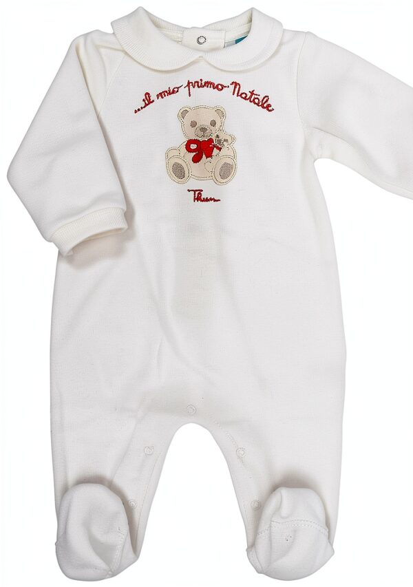 Tutina Thun Il Mio Primo Natale Bianco Latte Cotone 6-9 Mesi-1